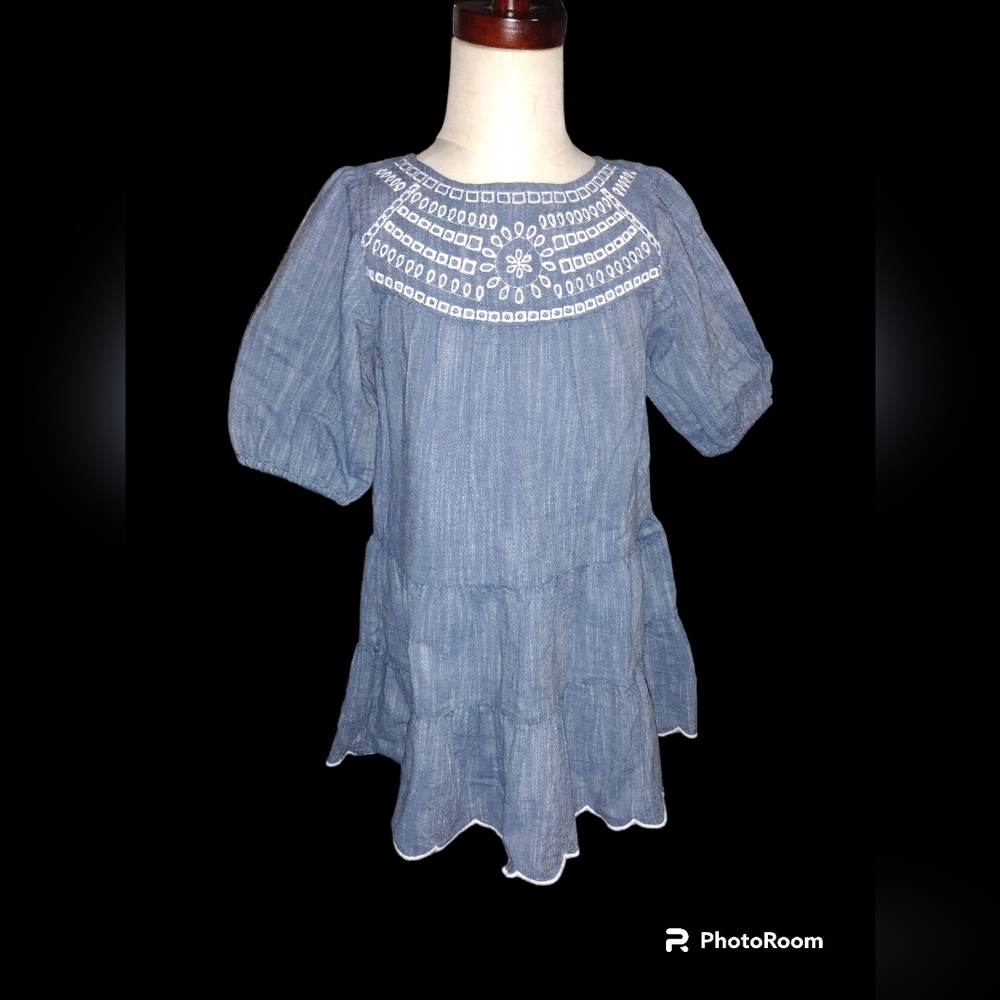 Girl's Cat And Jack Blue Denim Dress Size 5T NWOT